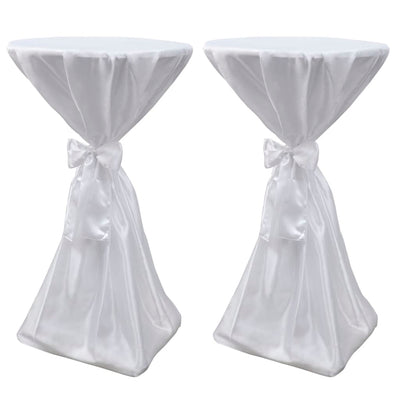 Vidaxl statafelhoes met strik 70cm wit (2 stuks)