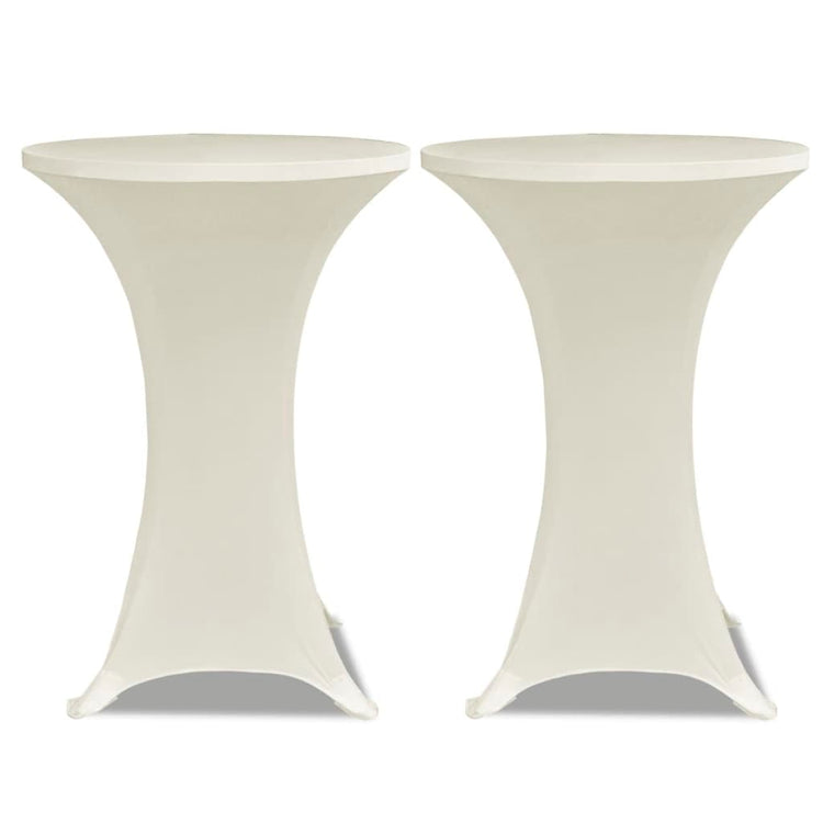 Vidaxl statafelhoes stretch ø60cm crème (2 stuks)
