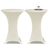 Vidaxl statafelhoes stretch ø80cm crème (2 stuks)