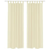 Vidaxl gordijnen 2 st doorschijnend 140x225 cm crème