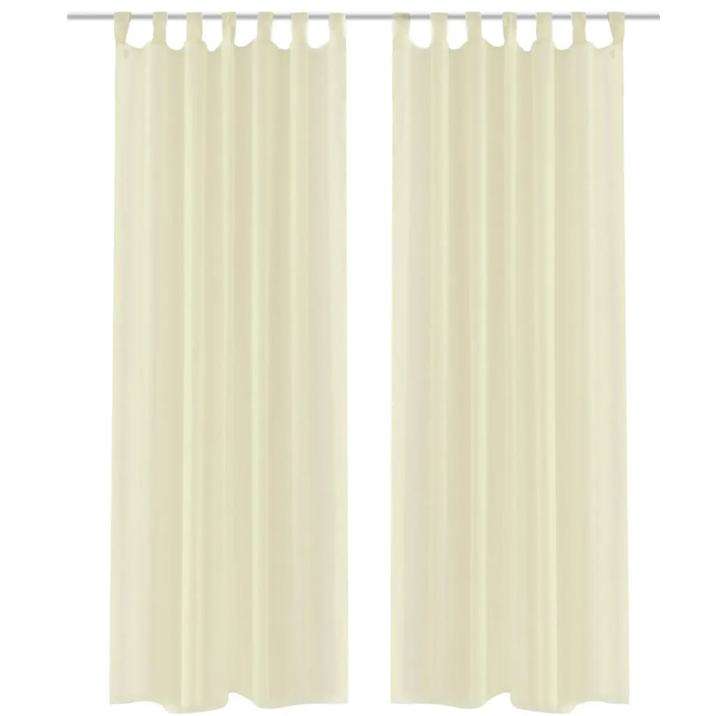 Vidaxl gordijn crème 140x245 cm (2 stuks)