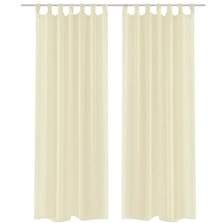 Vidaxl gordijn crème 140x245 cm (2 stuks)