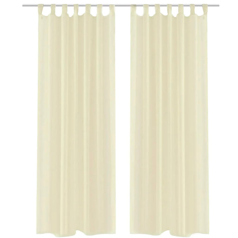 Vidaxl gordijn crème 140x245 cm (2 stuks)