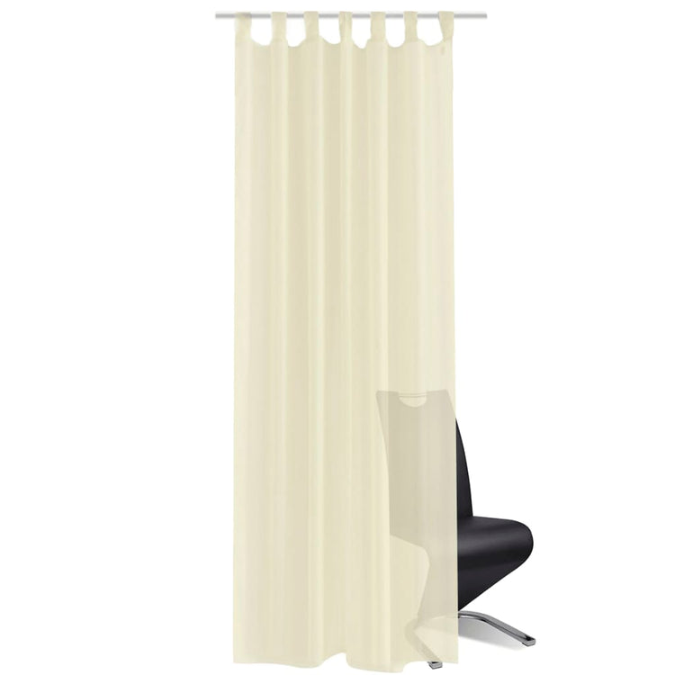 Vidaxl gordijn crème 140x245 cm (2 stuks)