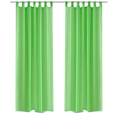 Vidaxl gordijn appelgroen 140x175 cm (2 stuks)