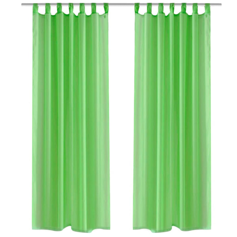 Vidaxl gordijn appelgroen 140x225 cm (2 stuks)
