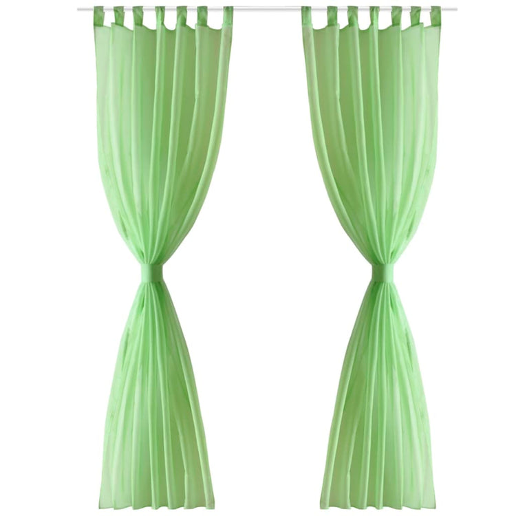 Vidaxl gordijn appelgroen 140x225 cm (2 stuks)