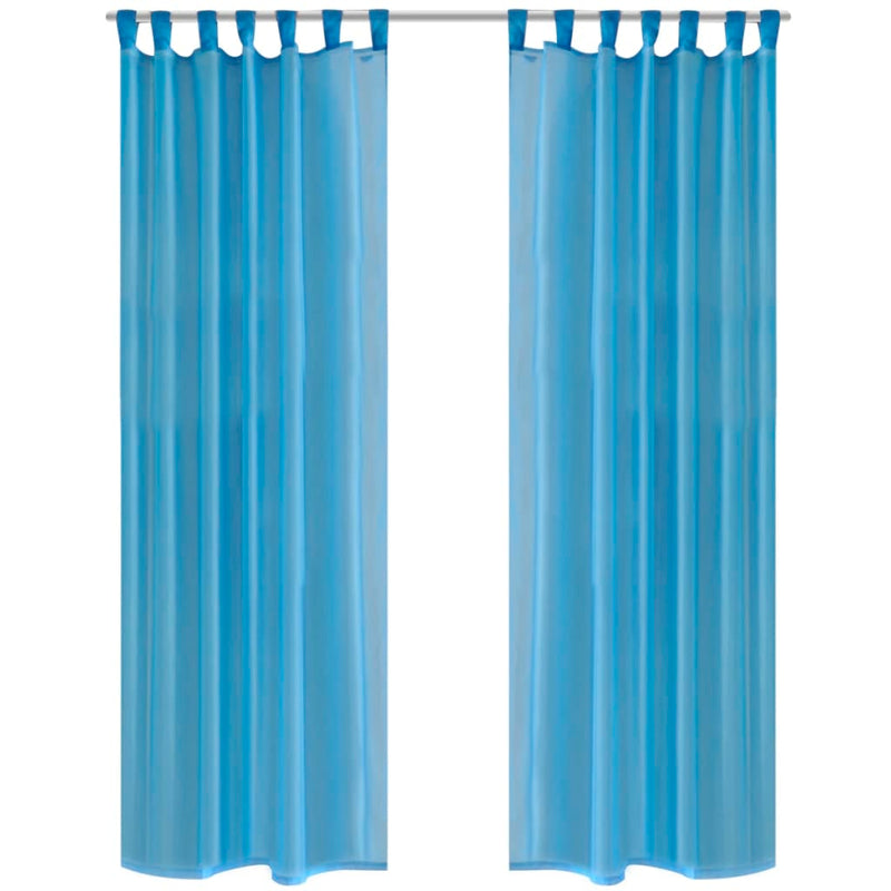 Vidaxl gordijn turquoise 140x225 cm (2 stuks)