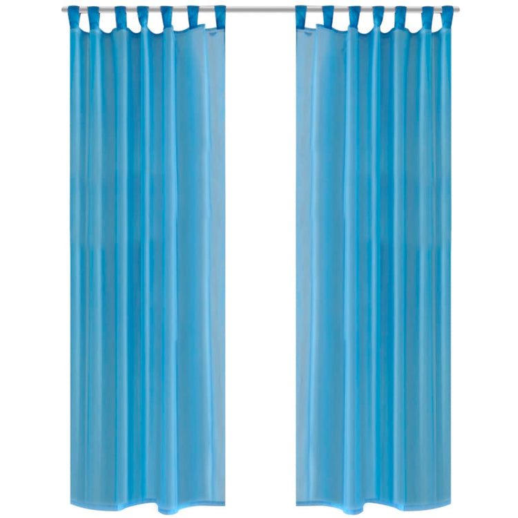 Vidaxl turquoise vitrage 140 x 245 cm 2 stuks