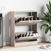Vidaxl schoenenkast met 2 vakken eiken-look hout