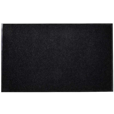 Vidaxl deurmat 120x180 cm pvc zwart