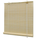 Vidaxl rolgordijn 100x160 cm bamboe natuurlijk - afbeelding 1
