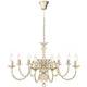 Vidaxl kroonluchter wit metaal 8 x e14 lampen