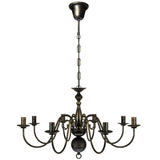 Vidaxl kroonluchter zwart metaal 8 x e14 lampen - afbeelding 2