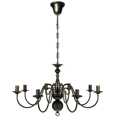 Vidaxl kroonluchter zwart metaal 8 x e14 lampen
