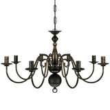 Vidaxl kroonluchter zwart metaal 8 x e14 lampen - afbeelding 3