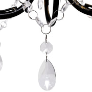 Vidaxl kroonluchter art nouveau metaal kristallen 3 lampen zwart - afbeelding 3