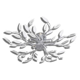 Vidaxl plafondlamp met kristallen bladeren van acryl 5xe14 wit - afbeelding 2