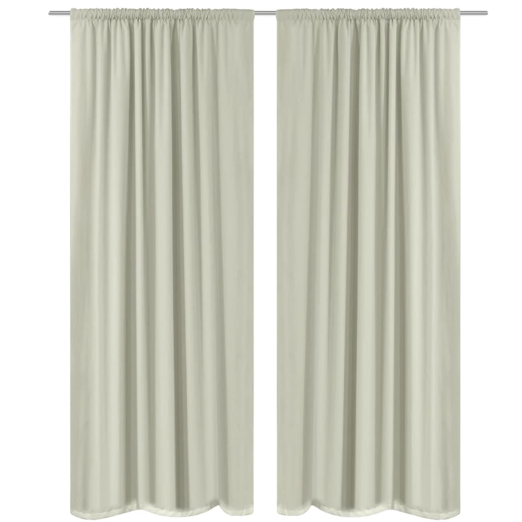 VidaXL Verduisterende gordijnen dubbellaags 140x245 cm crème