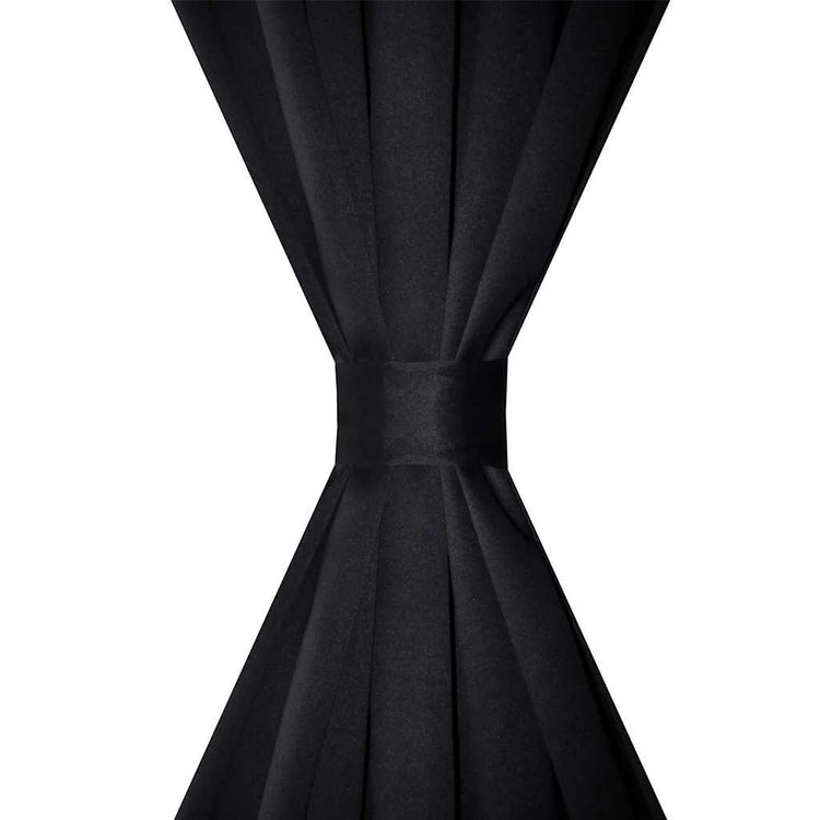 Vidaxl gordijnen met gleuven 135 x 245 cm zwart 2 st