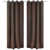 Vidaxl gordijnen met metalen ringen 135 x 245 cm 2 stuks (bruin)