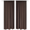 VidaXL Gordijnen met gleuven 135 x 245 cm bruin 2 st