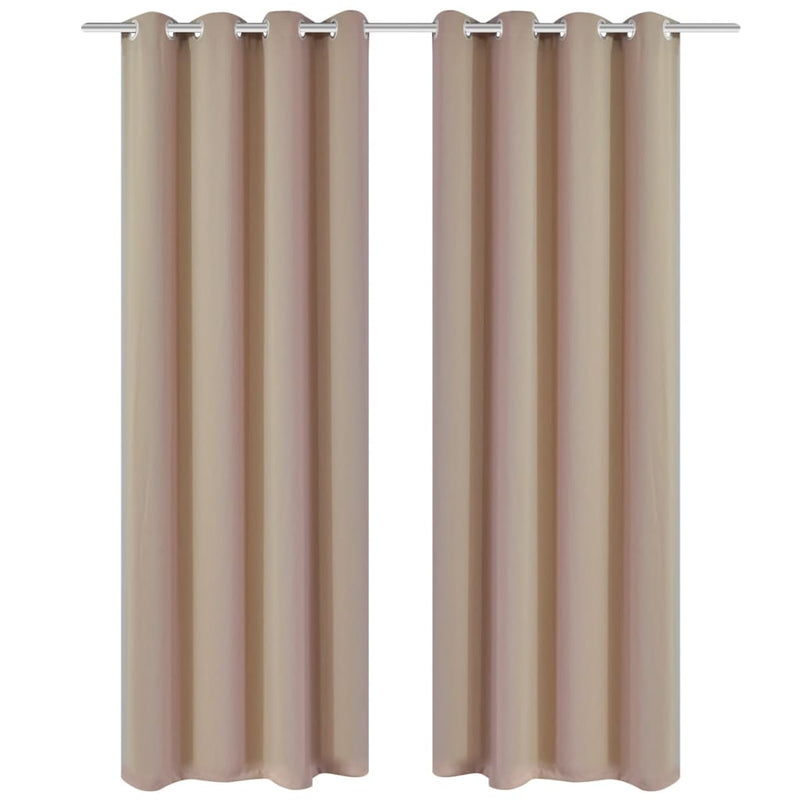 Vidaxl gordijnen met metalen ringen 135 x 245 cm 2 stuks (creme)