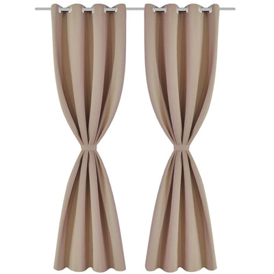Vidaxl gordijnen met metalen ringen 135 x 245 cm 2 stuks (creme)