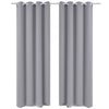 Vidaxl gordijnen met metalen ringen 135 x 245 cm 2 stuks (grijs)