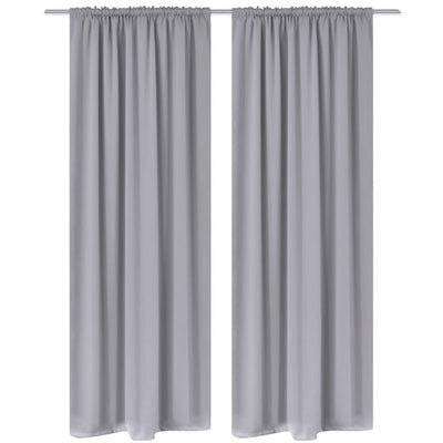 Vidaxl gordijnen met gleuven 135 x 245 cm grijs 2 st