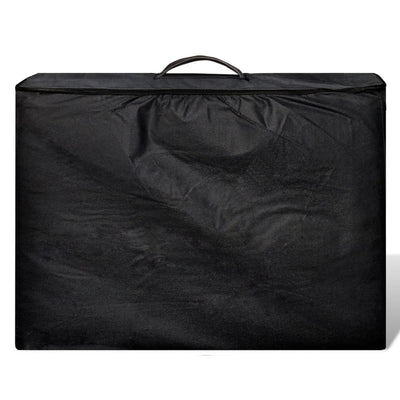 Vidaxl inklapbare massagetafel 3 zones met houten frame (zwart)