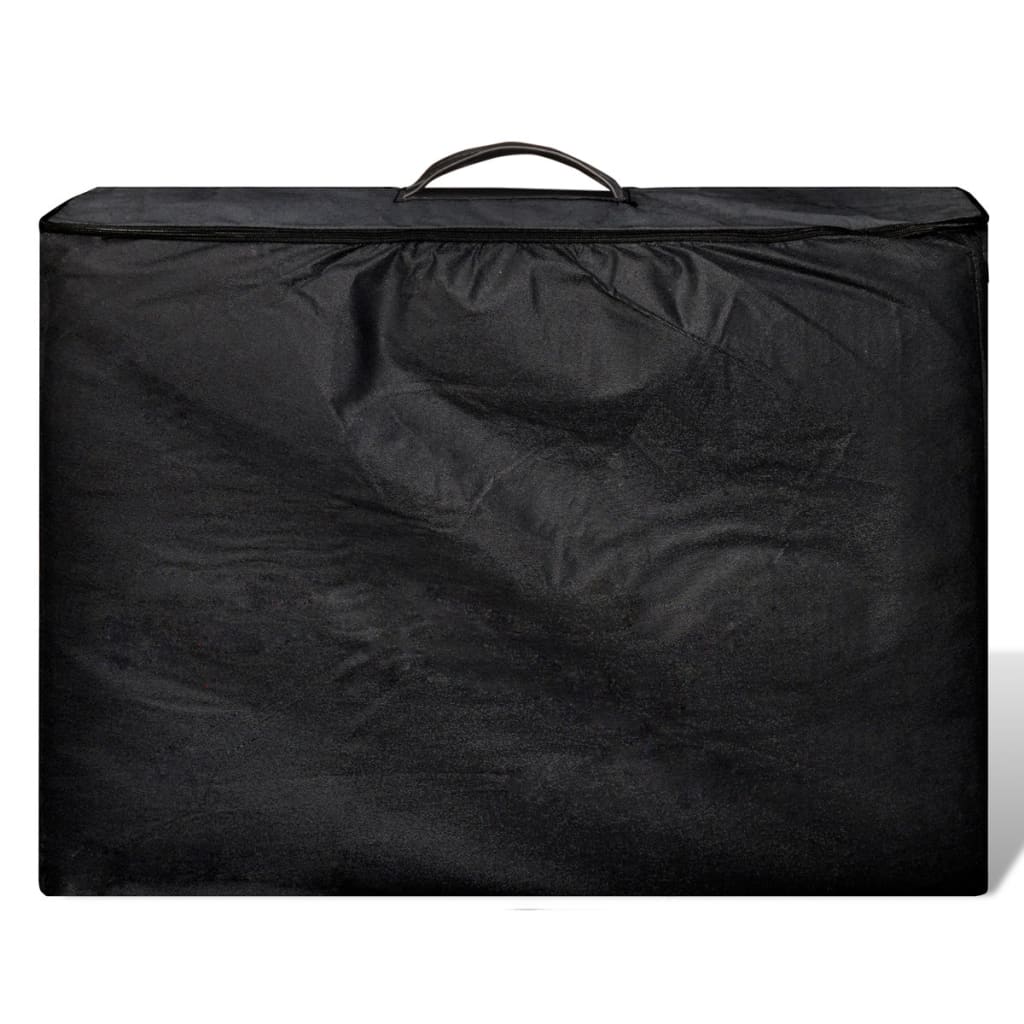 Vidaxl inklapbare massagetafel 3 zones met houten frame (zwart)