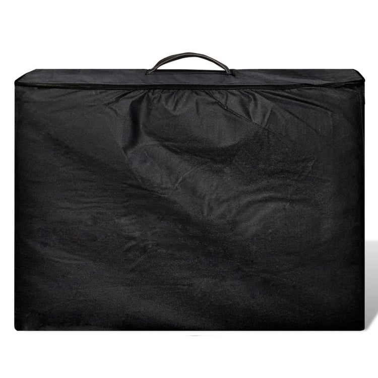 Vidaxl inklapbare massagetafel 3 zones met houten frame (zwart)