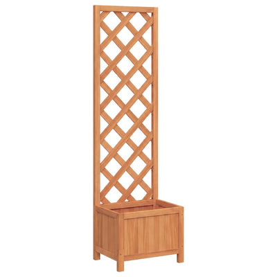 Vidaxl plantenbak met latwerk 40x30x135 cm massief vurenhout