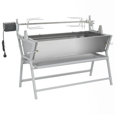 Vidaxl draaispit barbecue ijzer en roestvrij staal
