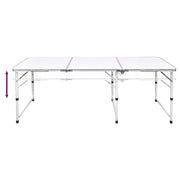 Vidaxl campingtafel inklapbaar en verstelbaar in hoogte 180x60 cm - afbeelding 3