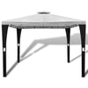 VidaXL Prieel met dak 3x3 m crèmewit
