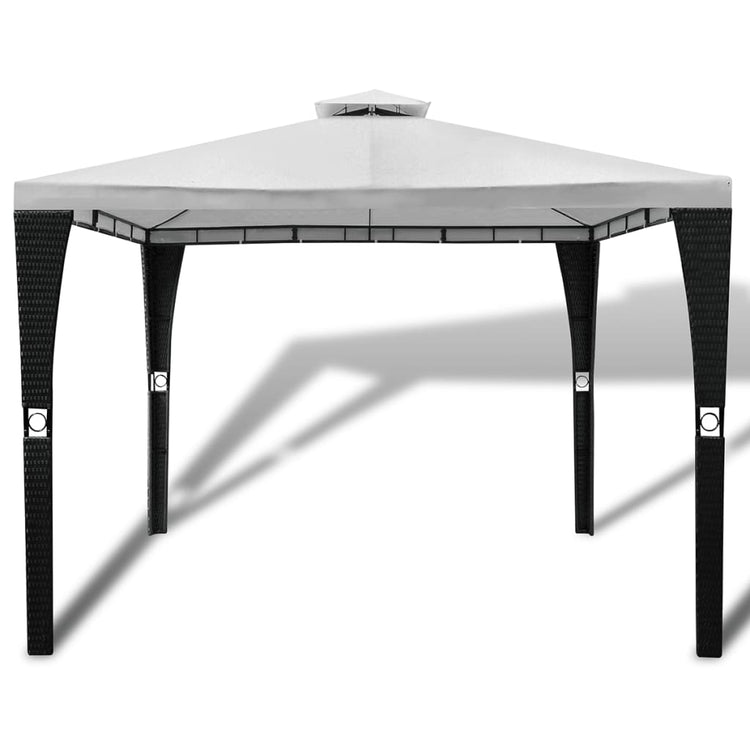VidaXL Prieel met dak 3x3 m crèmewit