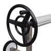 Vidaxl zwembadhoes roller met roestvrijstalen frame