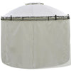 VidaXL Prieel met gordijnen rond 3,5x2,7 m