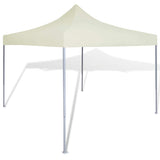 Vidaxl partytent inklapbaar 3x3 m crème - afbeelding 1