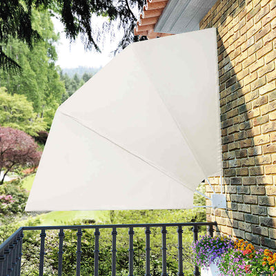 Vidaxl balkonscherm inklapbaar 210x210 cm crème