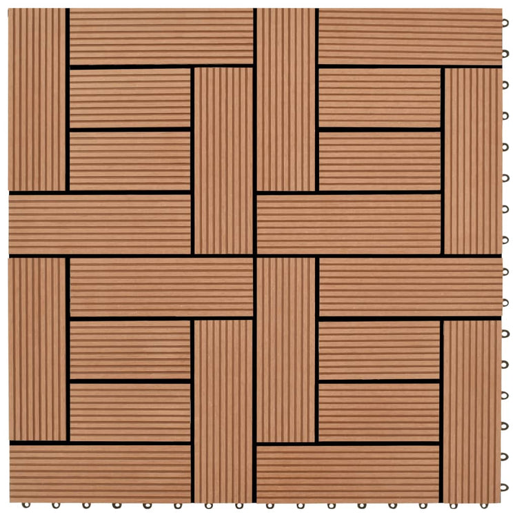 VidaXL Terrastegels 11 stuks 30 x 30 cm WPC 1 m2 bruin
