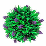 Vidaxl 2-delige kunstbuxussenset bolvormig met lavendel 28 cm - afbeelding 2