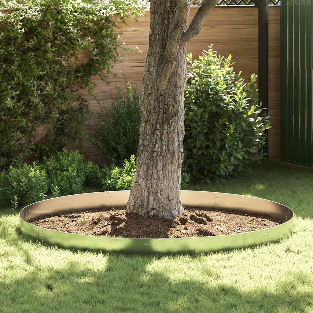 Vidaxl 5 st grasboord flexibel 100x14 cm gegalvaniseerd staal