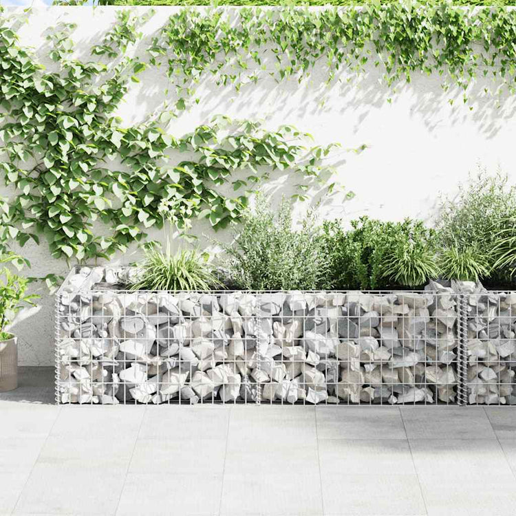 Vidaxl gabion plantenbak 180x90x50 cm gegalvaniseerd staal