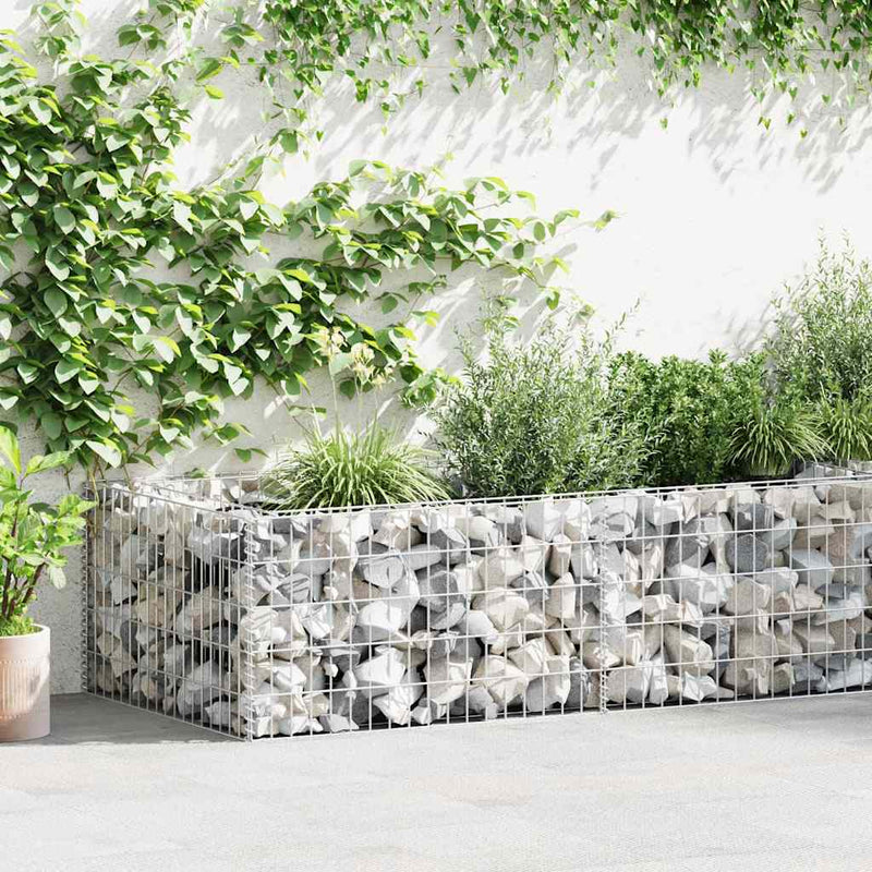Vidaxl gabion plantenbak 180x90x50 cm gegalvaniseerd staal