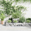 Vidaxl gabion plantenbak 120x120x20 cm gegalvaniseerd staal