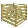 VidaXL Compostbak gelat vierkant 0,54 m³ hout