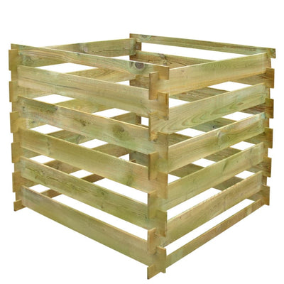 VidaXL Compostbak gelat vierkant 0,54 m³ hout
